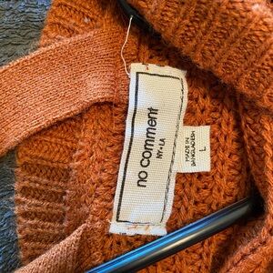 No Comment Orange Knit Sweater